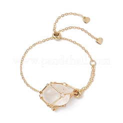 Verstellbare geflochtene Messing Makramee Tasche Kabel Kette Schieber Armband machen&nbsp;BJEW-JB10285-02