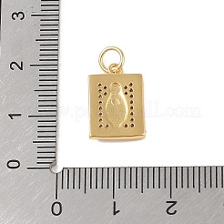 Latón micro pavimenta claro colgantes de circonio cúbico&nbsp;KK-E111-31K-G