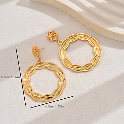 Boucles d'oreilles pendantes en alliage à texture exagérée&nbsp;MG7106