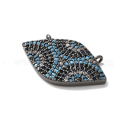 Pferdeauge-Rack-Beschichtung Messing Micro Pave Zirkonia Charms&nbsp;KK-G504-05B