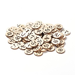 100pcs 10 Arten unfertiges natürliches Pappelholz verbindet Steckverbinder&nbsp;WOOD-LS0001-04