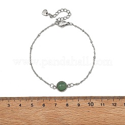 Halbrunde Gliederarmbänder aus Natursteinperlen&nbsp;BJEW-JB14121-02