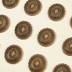 Rautenknöpfe aus Legierung&nbsp;BUTT-WH0029-35AB
