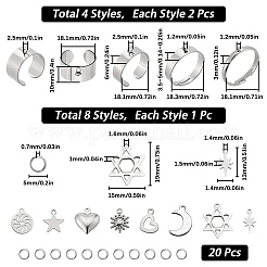 DIY-Set zur Herstellung von Charm-Fingerringen&nbsp;DIY-SC0023-61