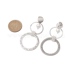 Boucles d'oreilles à tige bohème en laiton&nbsp;EJEW-MZ00249
