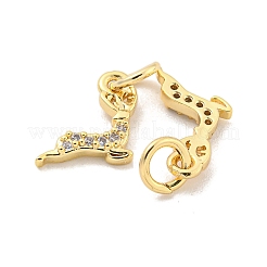 Messing micro pave klar zirkonia charme&nbsp;KK-Z044-31G
