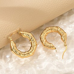 Boucles d'oreilles créoles torsadées en acier inoxydable 304&nbsp;EJEW-Q011-02G