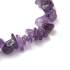 2 Stück 2 Stil natürliche Rosenquarz & Amethyst Chips Perlen Stretch-Armbänder Set&nbsp;BJEW-JB11088
