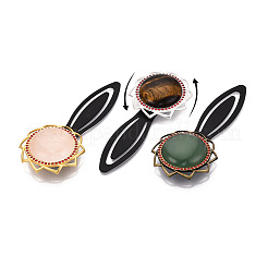 Fassungen für Lesezeichen-Cabochons aus Legierung und Eisen&nbsp;PALLOY-N184-10AB