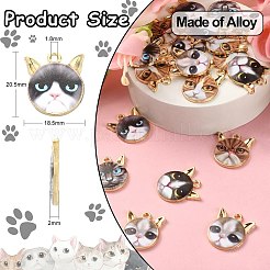 Colgantes de esmalte de aleación 30pcs 6 estilos&nbsp;ENAM-CJ0003-55