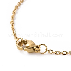 Orecchini a bottone e collana con ciondolo a forma di luna e stella in acciaio inossidabile 304&nbsp;AJEW-B019-03