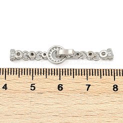 Messing Micro Pave klare Zirkonia Falte über Verschlüsse&nbsp;KK-H202-19P