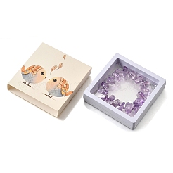 Natürlichen Amethyst Chips dehnen Armbänder&nbsp;BJEW-Z100-01