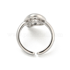 Offene Manschettenringe aus Messing mit Buchstaben für Damen&nbsp;RJEW-G313-01Q-P