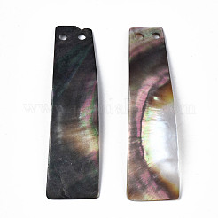 Schwarze Lippenschalenglieder / -verbinder&nbsp;SHEL-T009-19