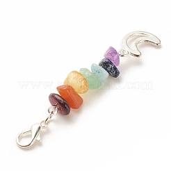 Decoraciones colgantes de piedras preciosas naturales con tema de chakra&nbsp;X-HJEW-JM00645-02