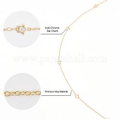 DIY klare Zirkonia Stern Gliederkette Armband Halskette Herstellungsset&nbsp;DIY-CA0005-49