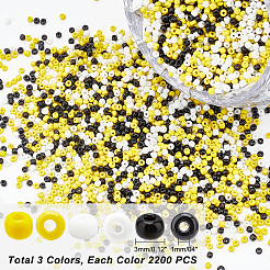 3 Farbe undurchsichtige Farben Glas Saatperlen Perlen&nbsp;SEED-PH0001-52