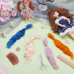Lockenperücken aus Mohair zur Puppenherstellung&nbsp;DIY-WH0750-117B