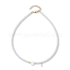 Collane con ciondolo con lettera in ottone di grado aaa con micro pavé di zirconi cubici&nbsp;NJEW-JN04771-09