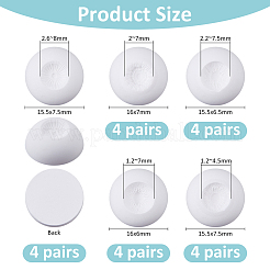 20 Paar 5 Stile natürliche Selenit Handwerk Puppe Auge&nbsp;DIY-FH0009-64