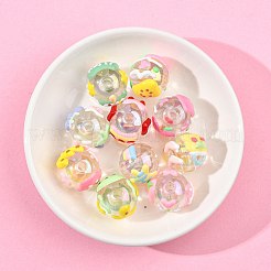 10 Stück 10 Stile DIY handgefertigte transparente Acryl-Emaille-Perlen&nbsp;MACR-FS0002-41