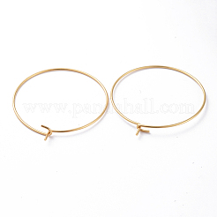 Boucles d'oreilles créoles en acier inoxydable 316&nbsp;STAS-J025-01D-G