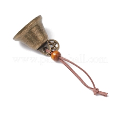 Décorations suspendues en forme de cloche en fer et d'étoile en alliage&nbsp;HJEW-JM03366