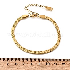 Bracciali a catena a serpente in acciaio inossidabile 304 per donna&nbsp;BJEW-P395-02G-02