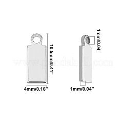 Dijes de etiqueta en blanco con estampado de acero inoxidable 304&nbsp;STAS-UN0006-69P