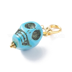 Decorazioni di pendenti in howlite sintetica&nbsp;HJEW-JM00634