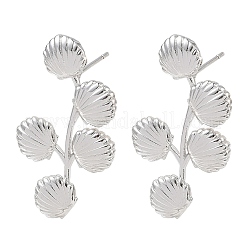 Orecchini a bottone in ottone da donna&nbsp;EJEW-A167-02C-P