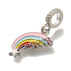 Zahnstangenüberzug-Legierung bunte Emaille-Europäer-Anhänger&nbsp;FIND-H005-39P