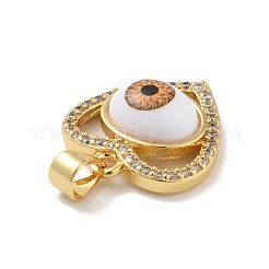 Colgante micropavé cubic zirconia de latón&nbsp;KK-B059-43G-D