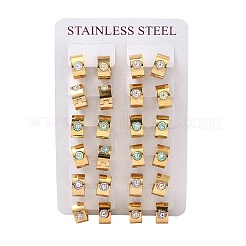Pendientes de aro anchos de acero inoxidable 201&nbsp;EJEW-D354-14G