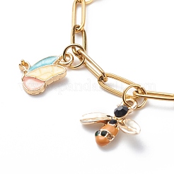 Pulsera con dije de flor&nbsp;BJEW-JB08702