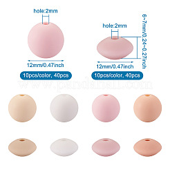 80 pz 8 perline in silicone ecologico per uso alimentare&nbsp;SIL-TA0001-04