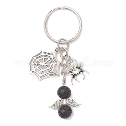 6 porte-clés en pierre de lave naturelle&nbsp;KEYC-JKC01304