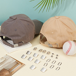 24 kit de fermoirs et de sangles en laiton pour casquette de baseball&nbsp;FIND-BC0014-12MP