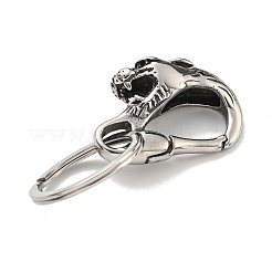 Accessori in acciaio inossidabile chirurgico 316 in stile tibetano con portachiavi in acciaio inossidabile 304&nbsp;FIND-Q101-21AS