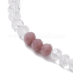 Braccialetti elastici in perline di vetro galvanizzato per donna&nbsp;BJEW-JB11397-01