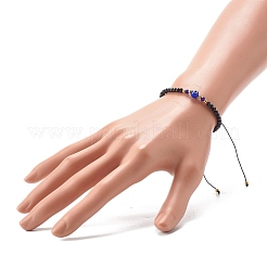Braccialetto di perline intrecciato con filo di nylon regolabile&nbsp;BJEW-JB06441-02