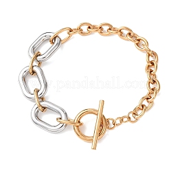 201 bracelets à chaîne en acier inoxydable&nbsp;BJEW-P378-01B-A