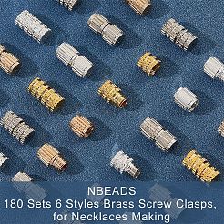 180 Sets 6 Arten Messing-Schraubverschlüsse&nbsp;KK-NB0002-79