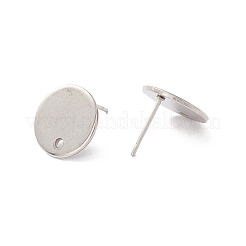 Orecchini a bottone in acciaio inossidabile 201 anti-ossidazione&nbsp;STAS-P308-09B-P
