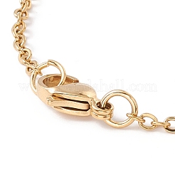 Bracciale in conchiglia sintetica mano di hamsa con malocchio con smalto&nbsp;BJEW-F431-02G