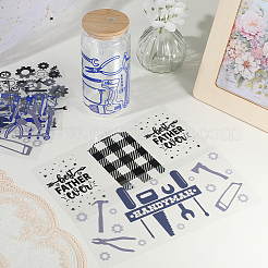 8 stücke 8 arten pvc kunststoff wasserdichte dekorative aufkleber etiketten&nbsp;DIY-SP0004-93F