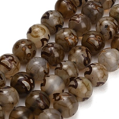 Estilo tibetano dZi abalorios hebras&nbsp;GG-CBA4812-B07-10MM