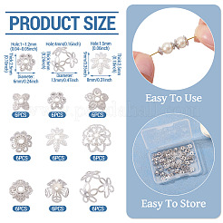 54 pièces 9 chapeaux de perles en laiton de style&nbsp;KK-TA0003-41