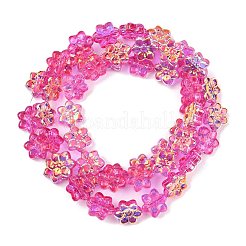 Chapelets de perles en verre électroplaqué&nbsp;EGLA-P069-02A-AB09